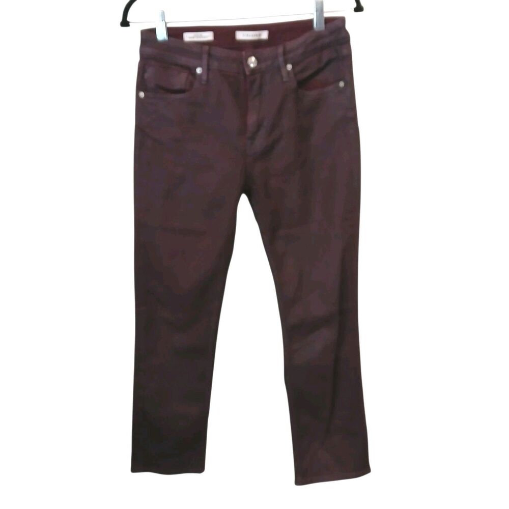 VIGOSS Stevie Crop Straight Womens Mid Rise Stretch Purple Jeans Size 27